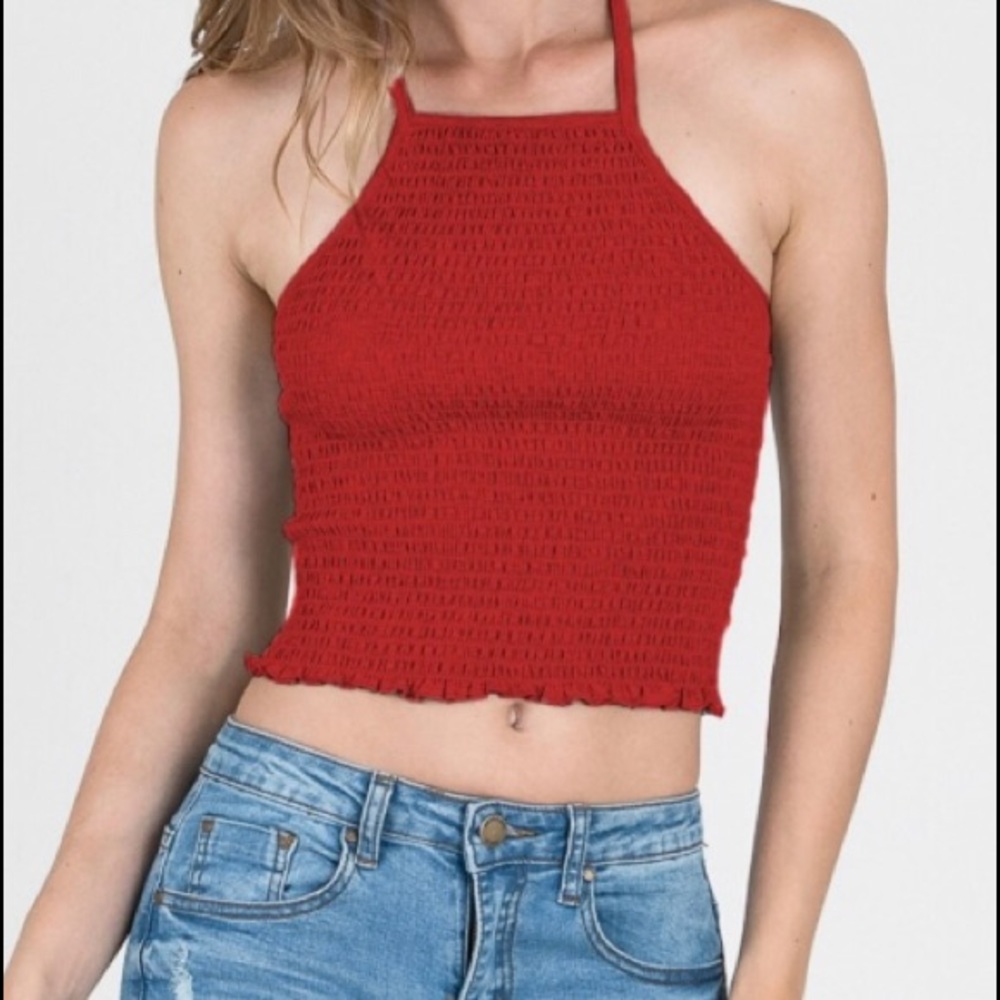 Smock halter top